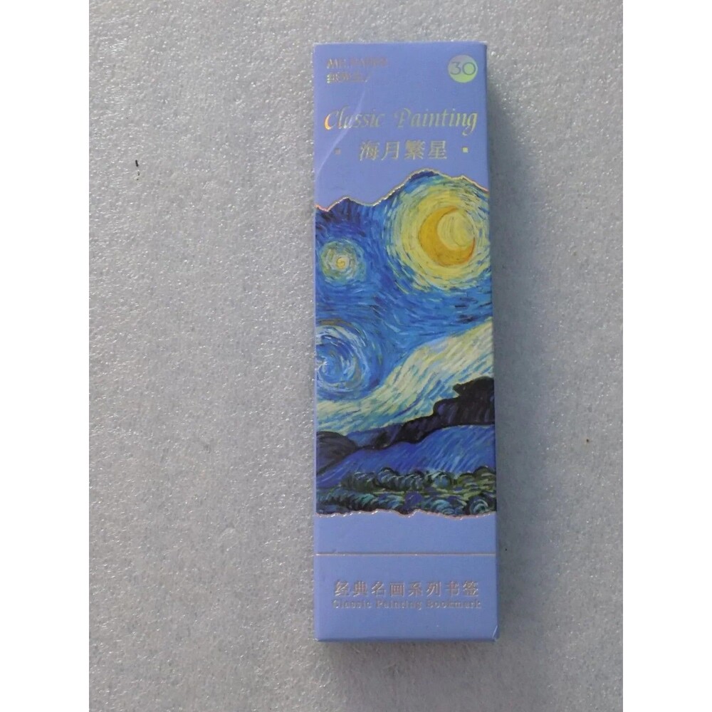 Japanese Retro Print Bookmark 30pc Moon And Stars